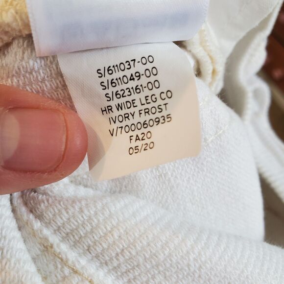 Gap Ivory Wide Leg Pants Size 0/25 Petite - Picture 6 of 6